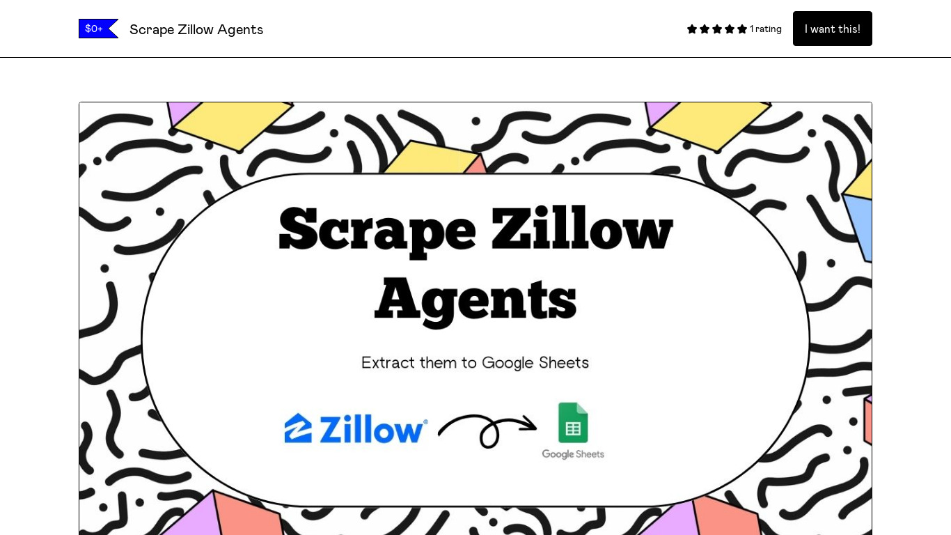 Scrape Zillow Agents Landing page