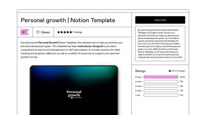 Personal growth | Notion Template image