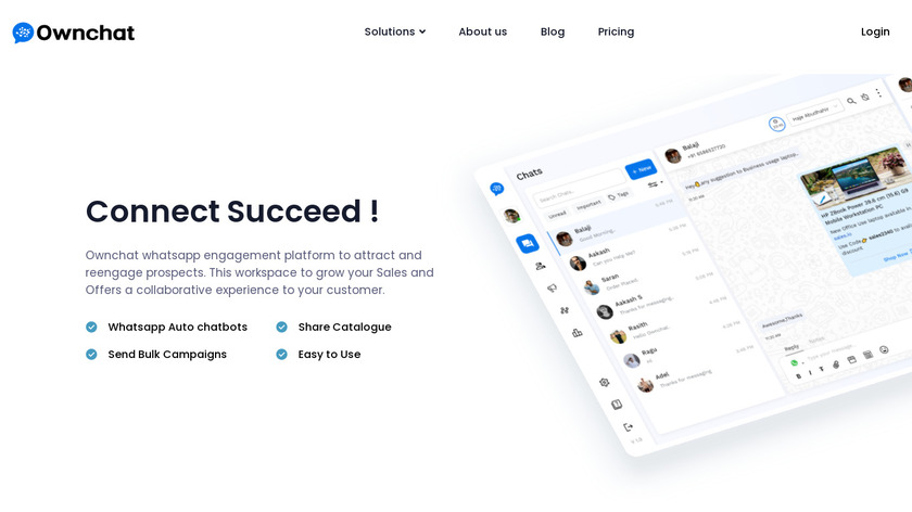 Ownchat Landing Page