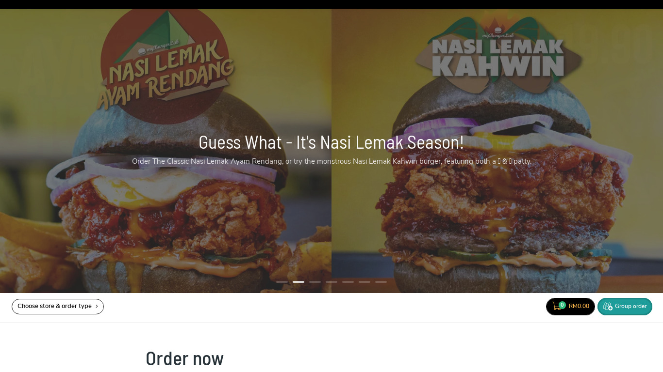 myBurgerLab - Pre-order your awesomeness Landing page