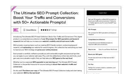 The Ultimate SEO Prompt Collection screenshot