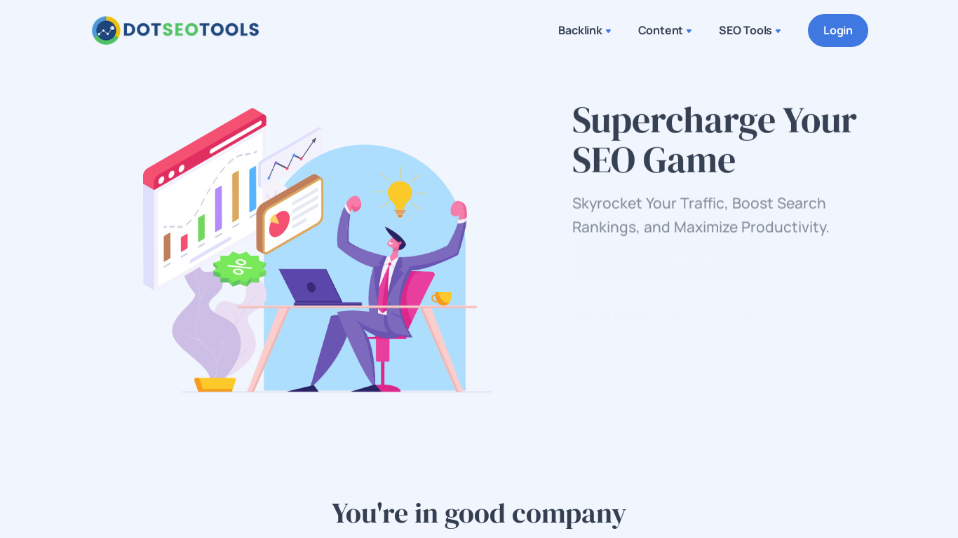 DOT SEO TOOLS Landing page