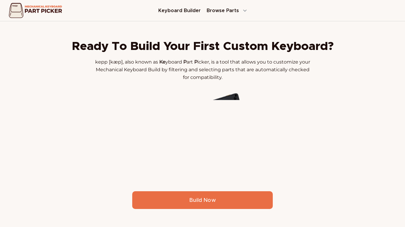 KeyboardPartPicker.io | kepp Landing page