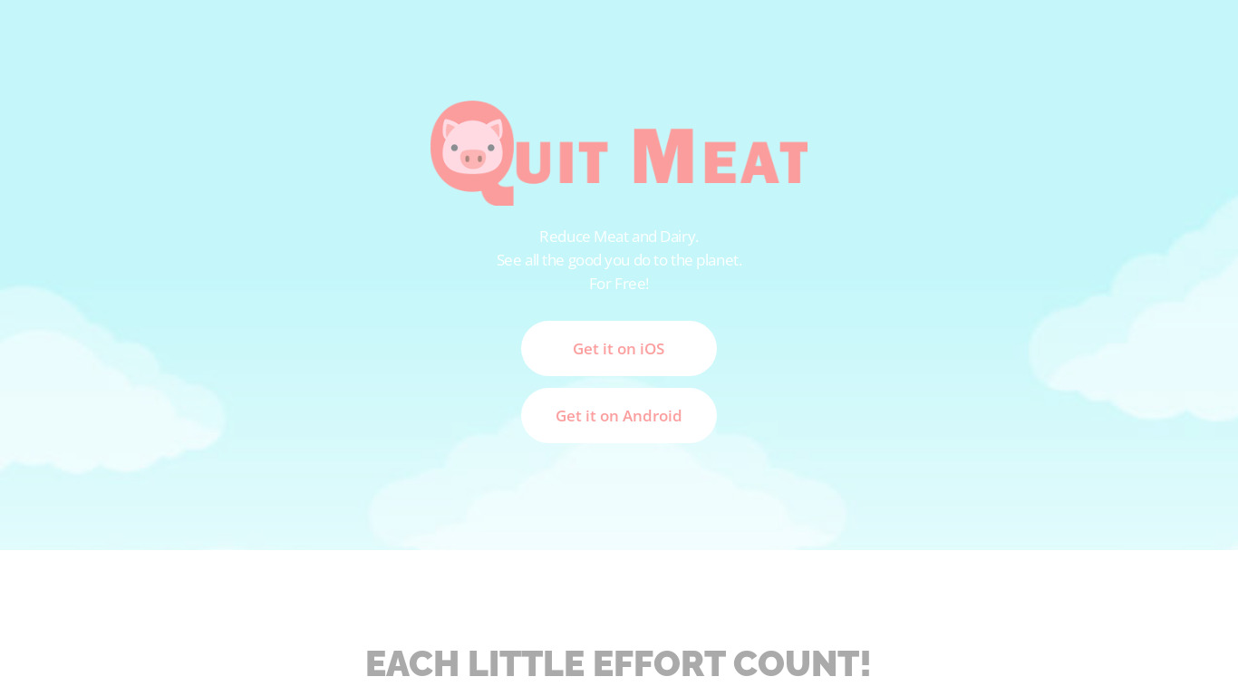 Quit Meat Landing page