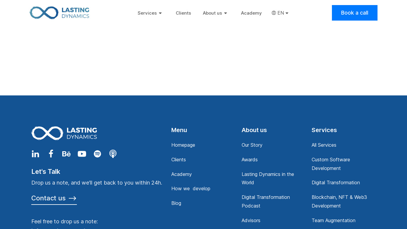 Lasting Dynamics Newbie Academy Landing page