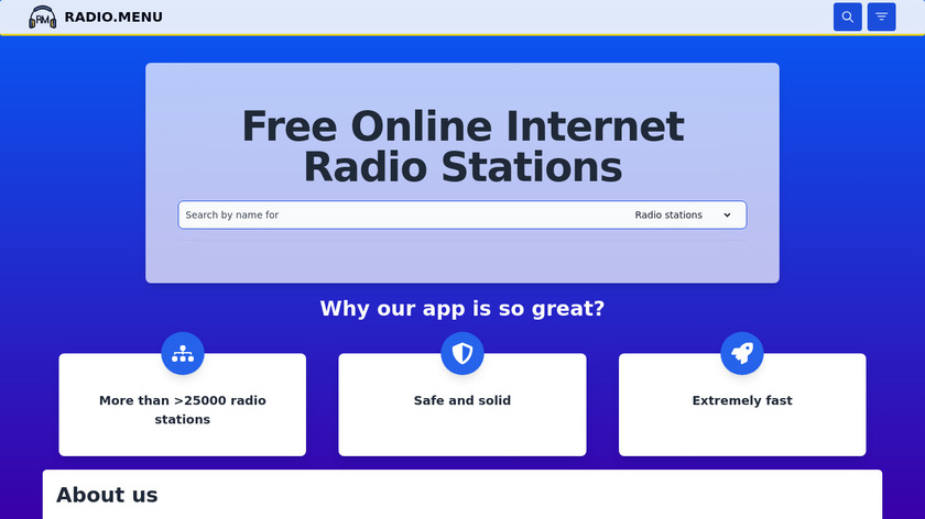 Radio stations online Landing Page