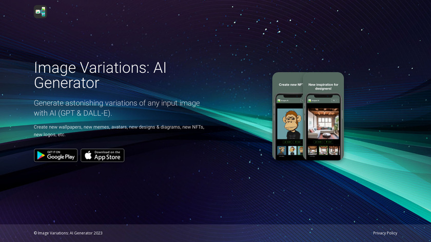 Image Variations: AI Generator Landing Page