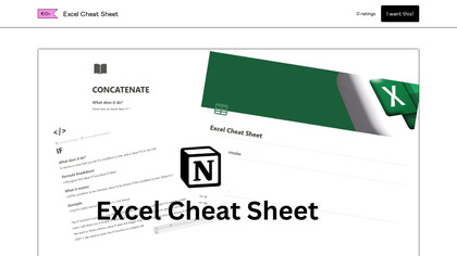 Excel Cheat Sheet image