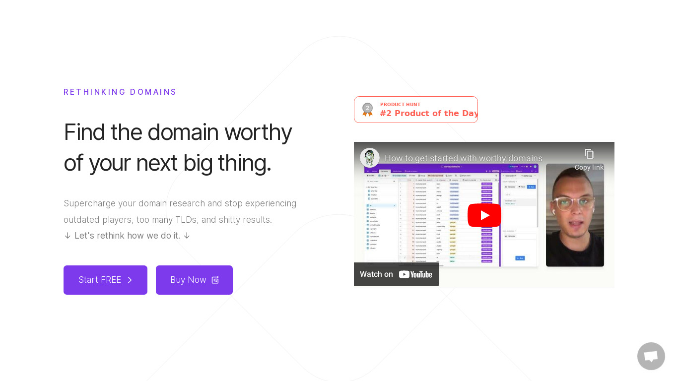 worthy.domains Landing page
