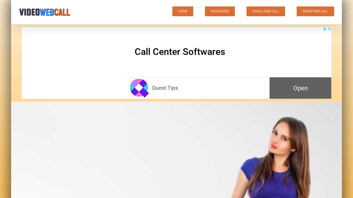 Video Web Call Landing page