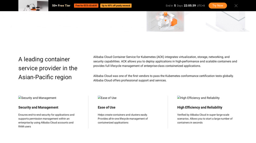 Alibaba Cloud Container Service Landing Page