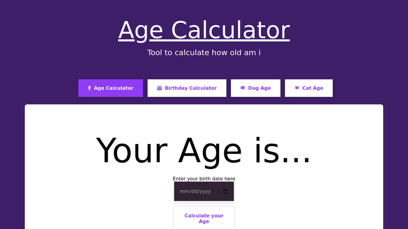 Age Calculator Free Landing Page