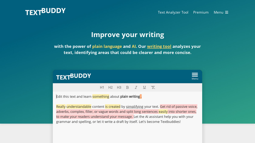 Textbuddy Landing Page