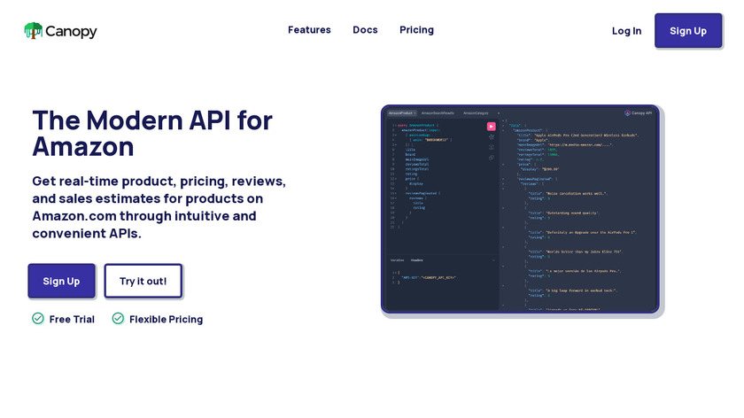 Canopy API Landing Page