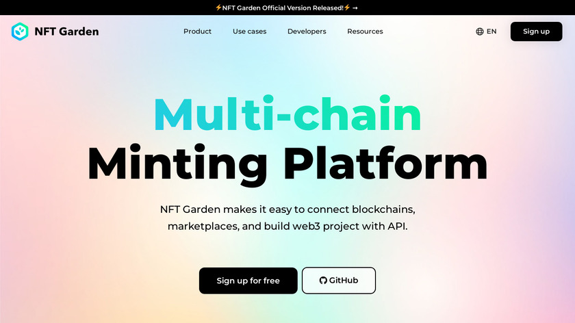 NFT Garden Landing Page