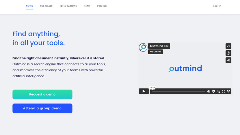 Outmind Landing Page