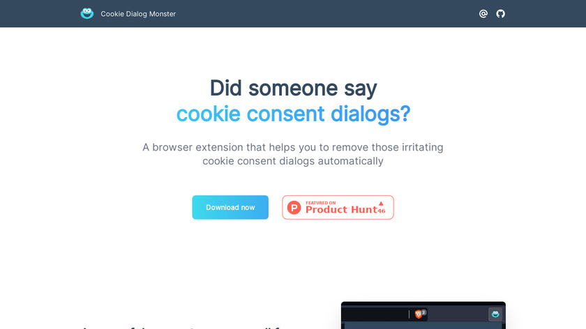 Cookie Dialog Monster Landing Page