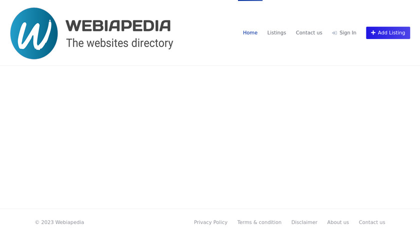 WEBIAPEDIA Landing Page