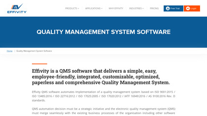 Effivity QMS Software screenshot