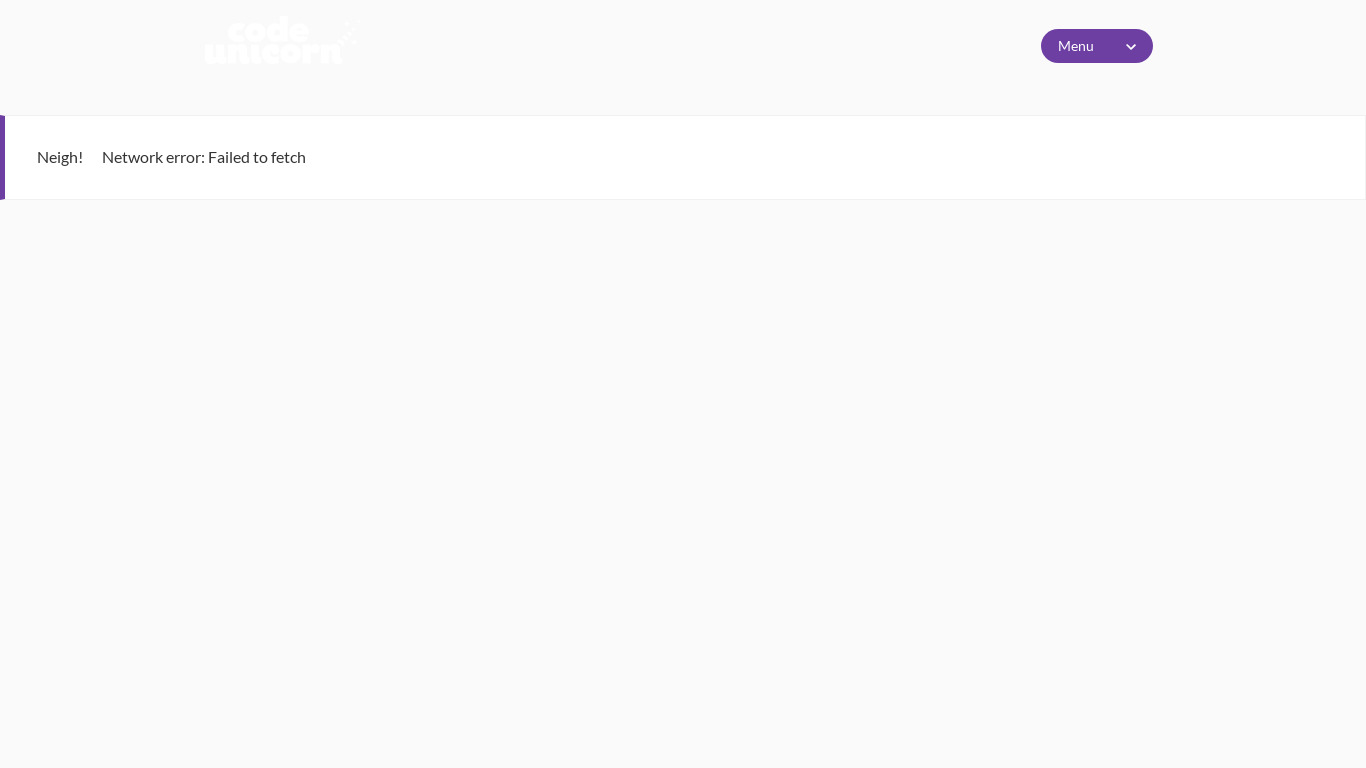 Code Unicorn Landing page