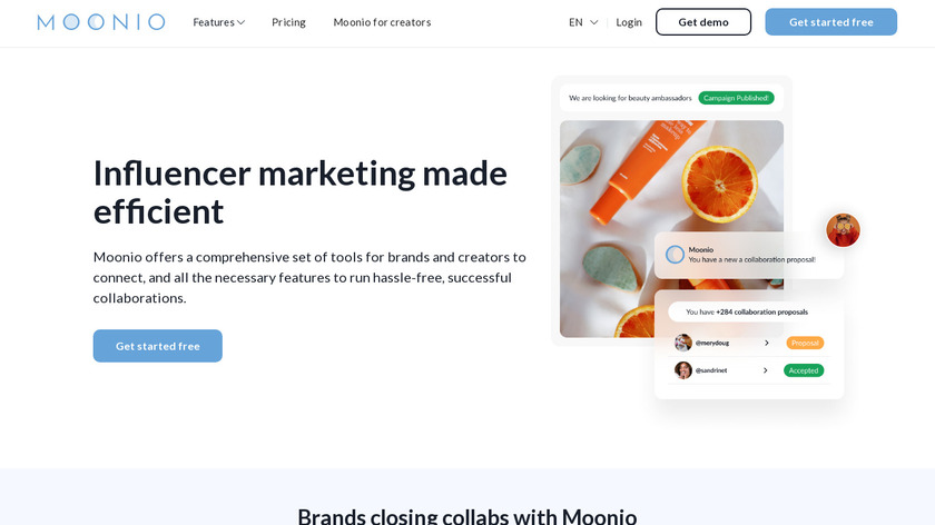 Moonio Landing Page