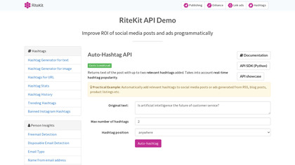 Auto-Hashtag API image