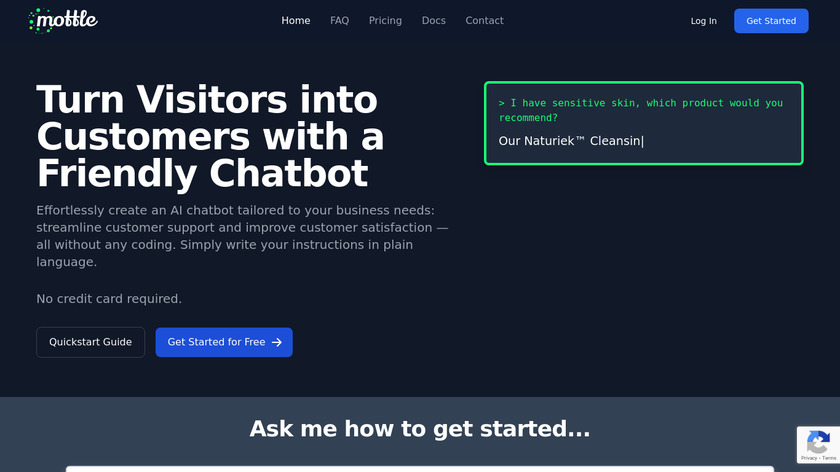 Mottle Bot Landing Page