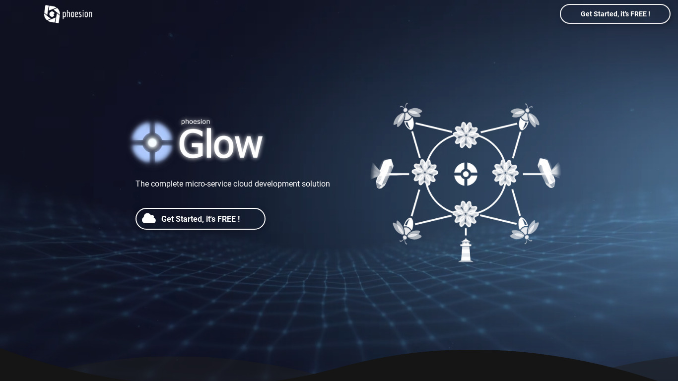 Phoesion Glow Landing page