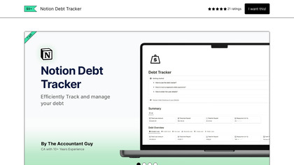 Notion Debt Tracker image