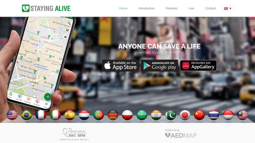 Staying Alive Landing Page