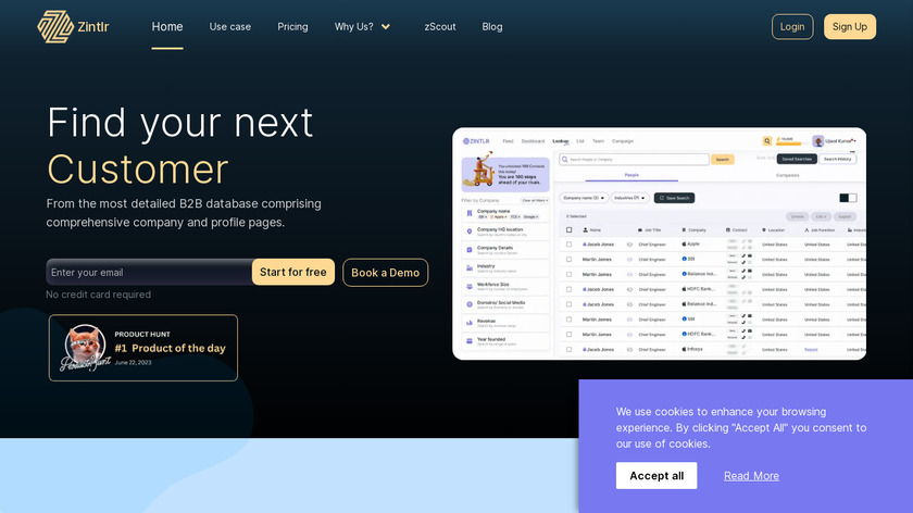 Zintlr Landing Page