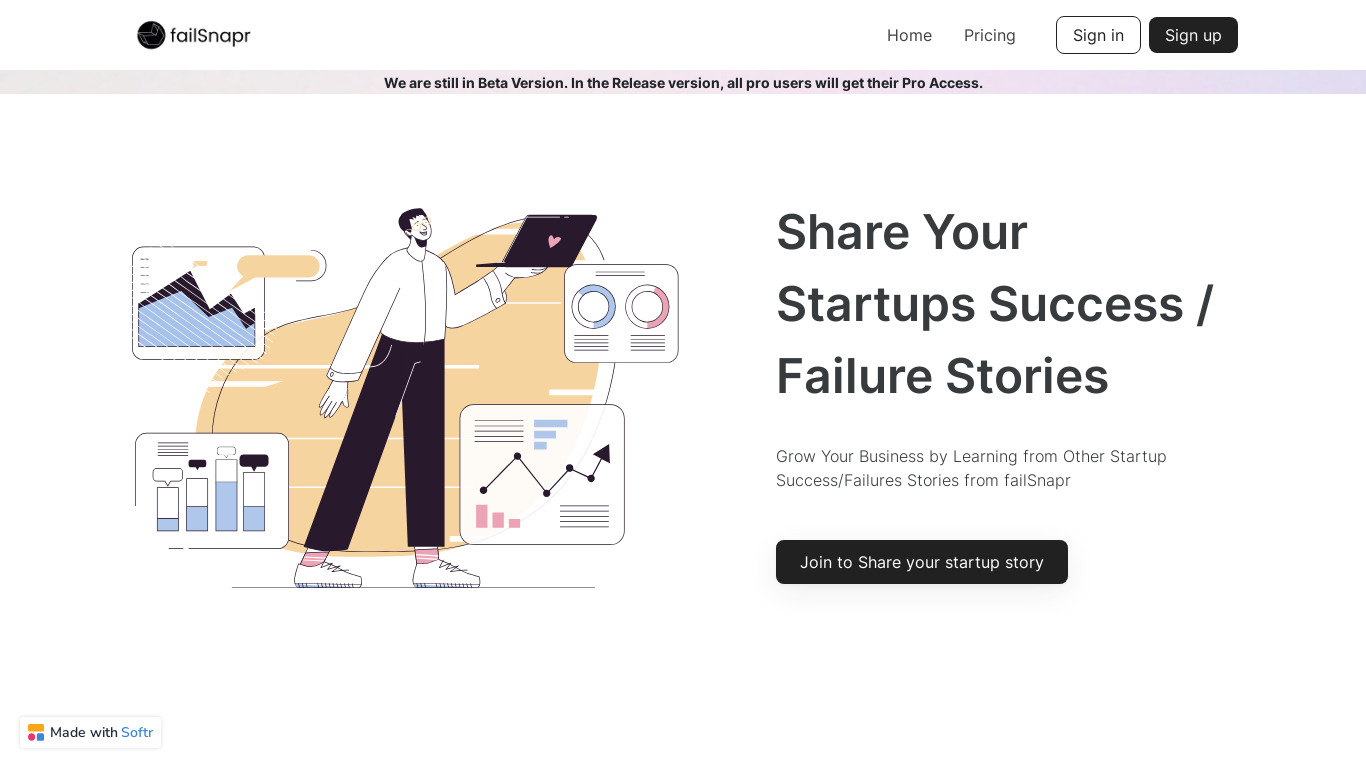 failSnapr Landing page