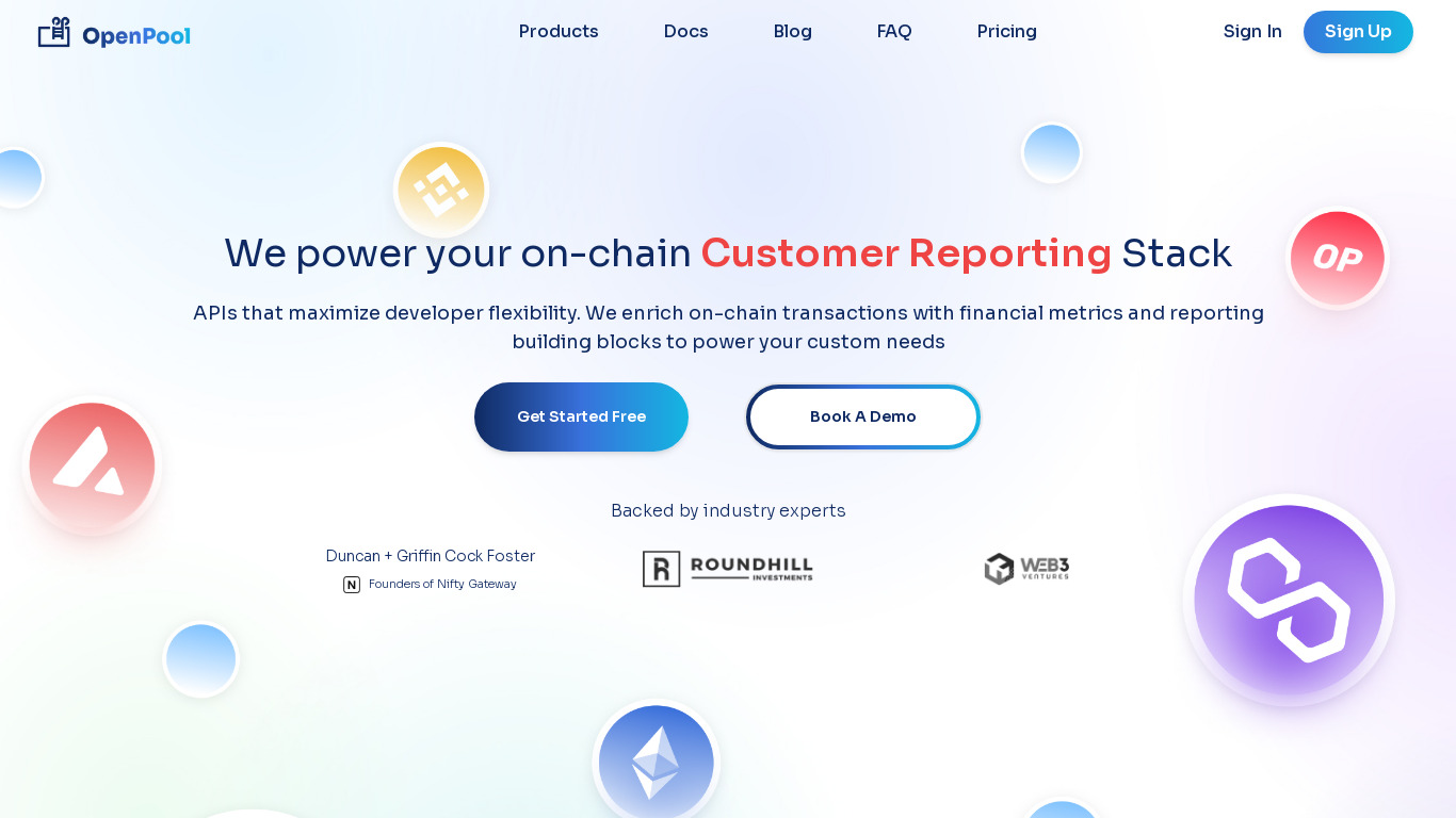 OpenPool Landing page