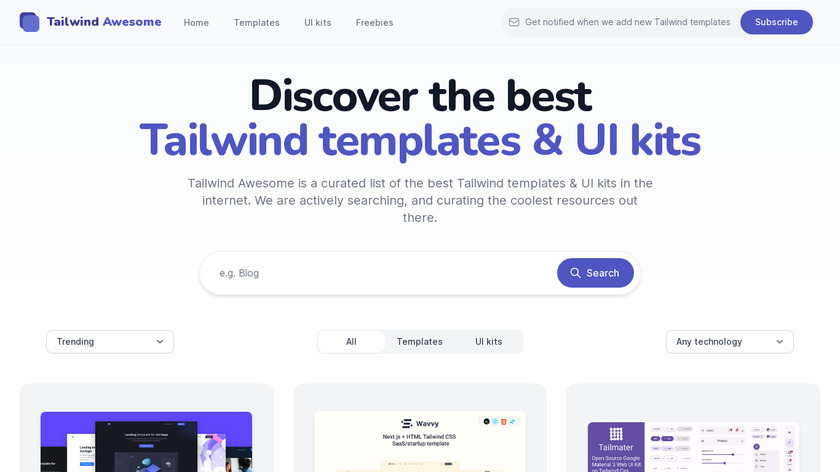 Tailwind Awesome Landing Page