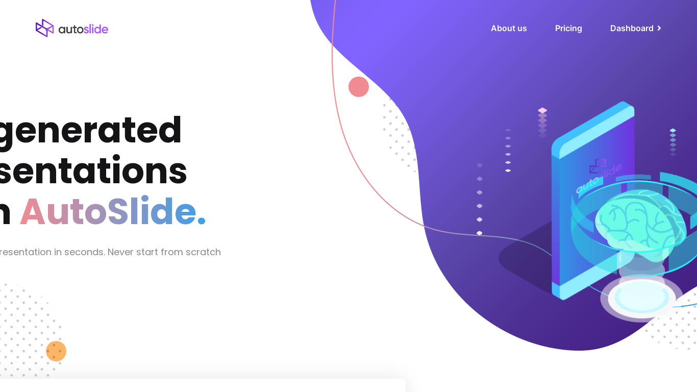 AutoSlide Landing page