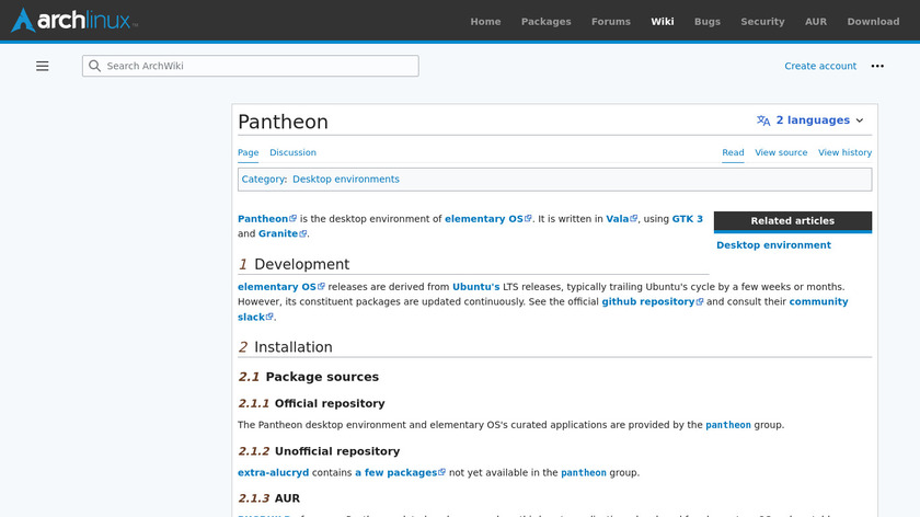 Pantheon Desktop Landing Page