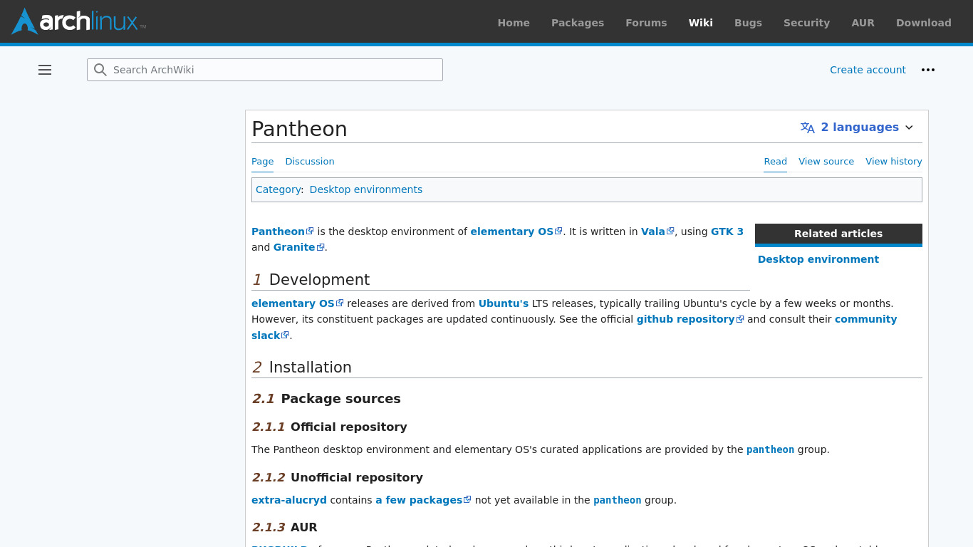 Pantheon Desktop Landing page