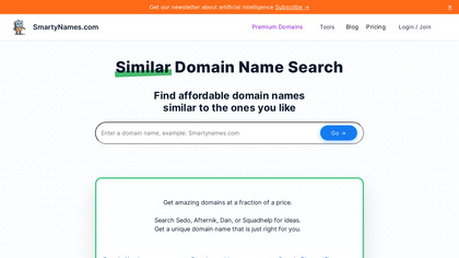 Smartynames Similar Domain Name Search image