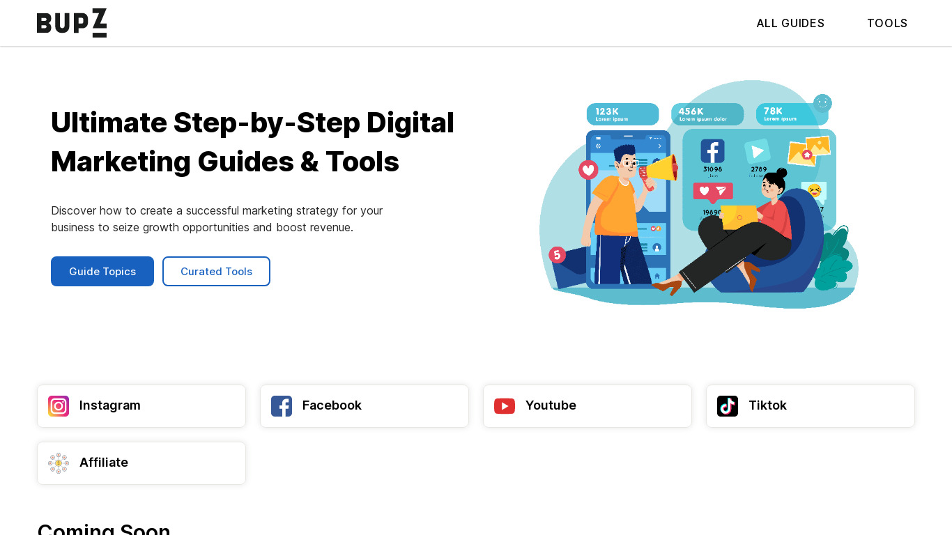 BUPZ Landing page