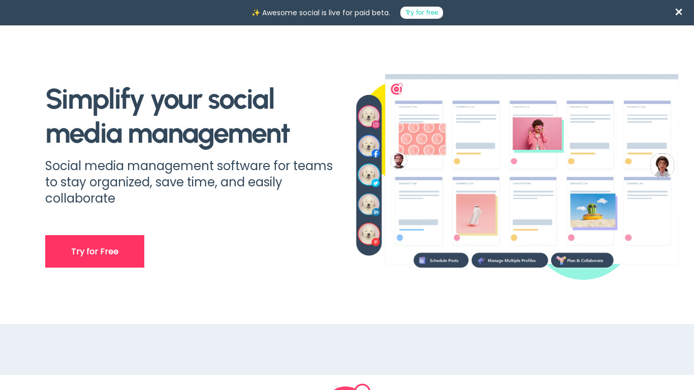 Awesome Social Landing page