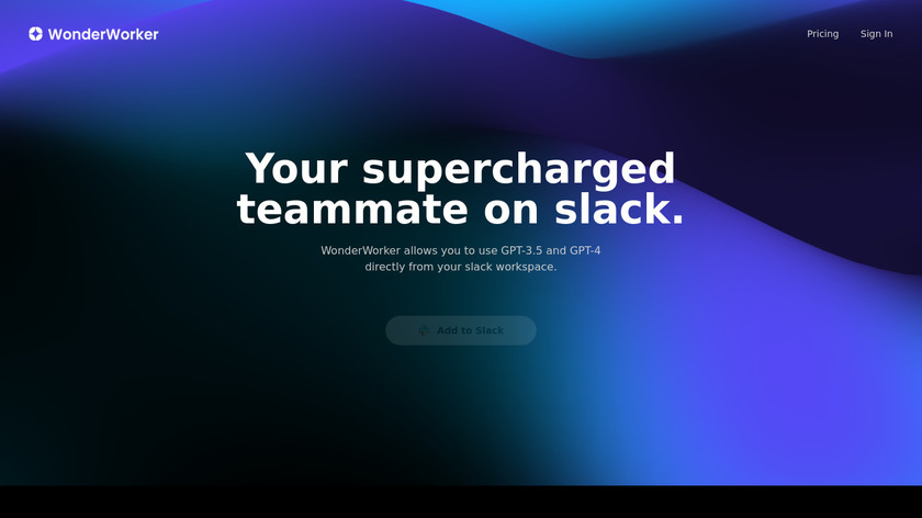 Wonder Worker Landing Page