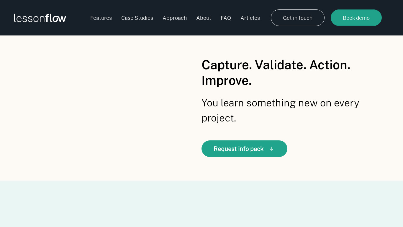 Lessonflow Landing page