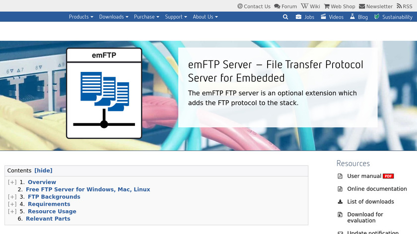 EmFTP Landing Page