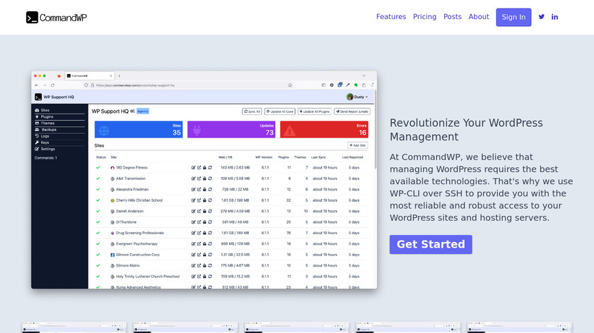 CommandWP Landing Page