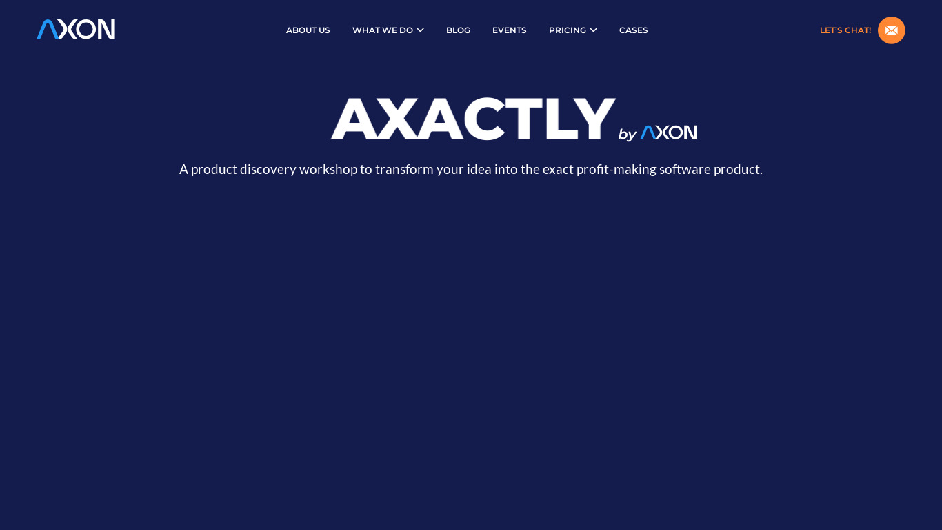 Axactly by Axon Landing page
