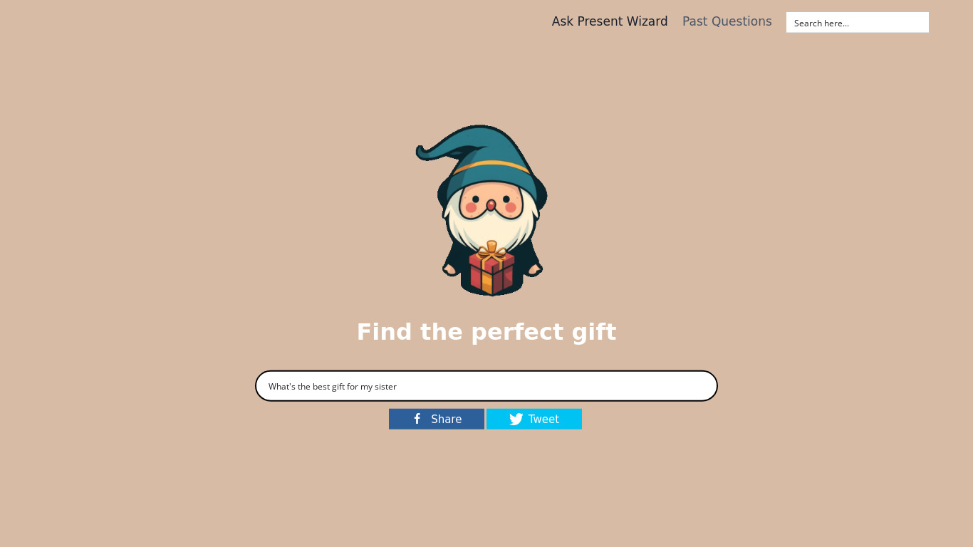 Present Wizard Landing page