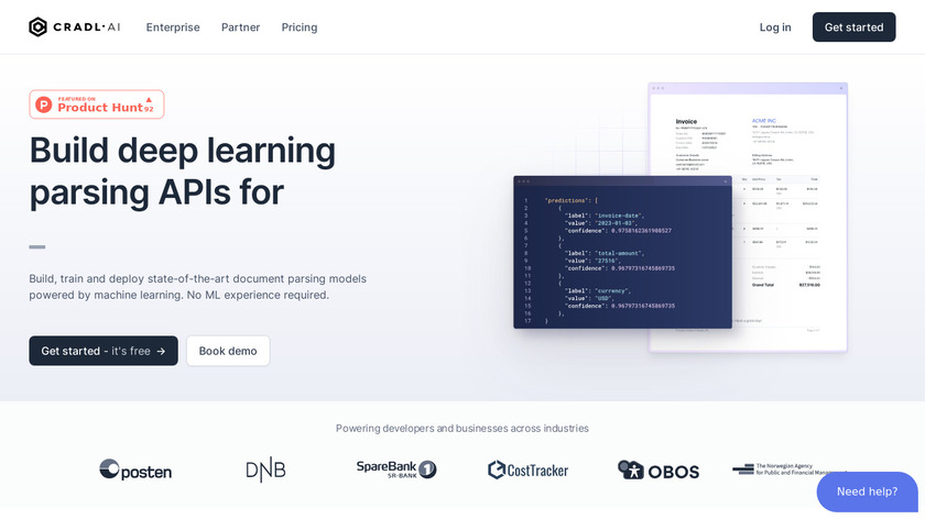 Cradl AI Landing Page