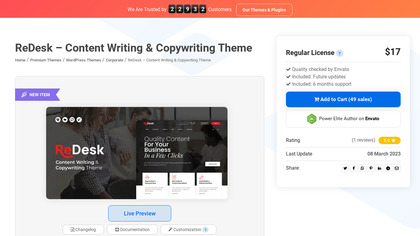 ReDesk - Content Copywriting Theme image