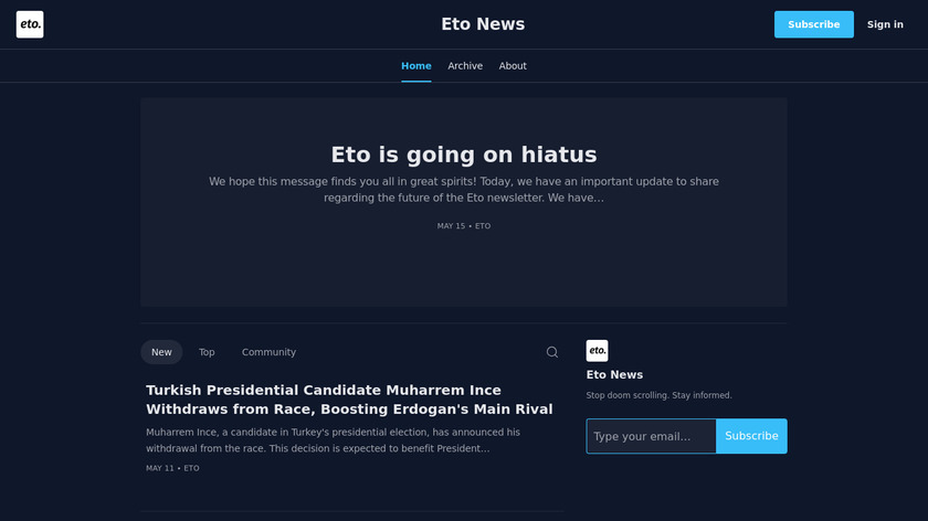 eto Landing Page
