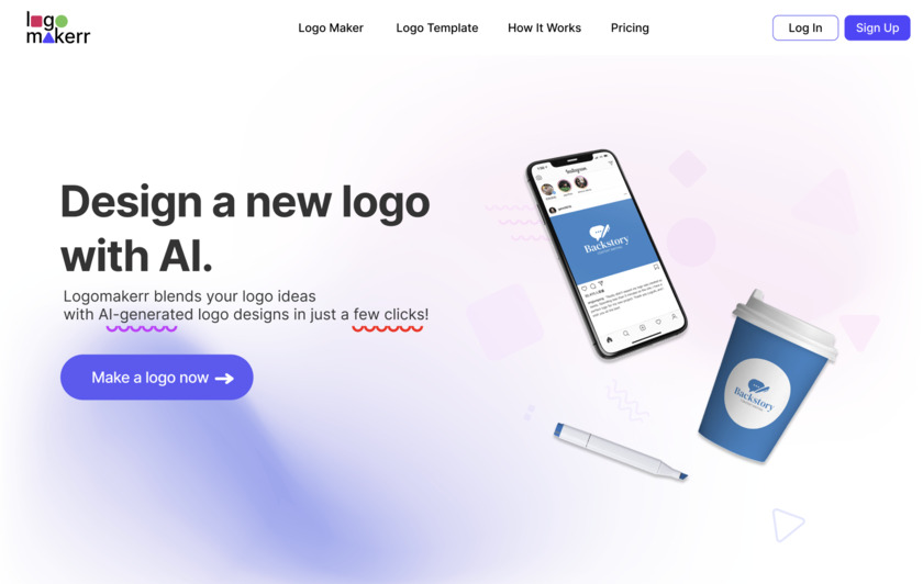 Logomakerr.ai Landing Page
